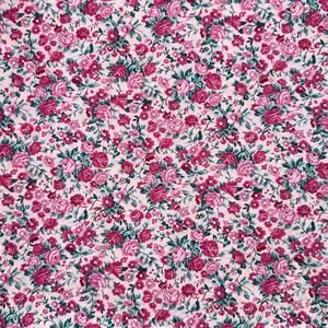 VTG Red Roses on Pink by Peter Pan Fabrics - 1/2 Yard - Cottagecore Valentine